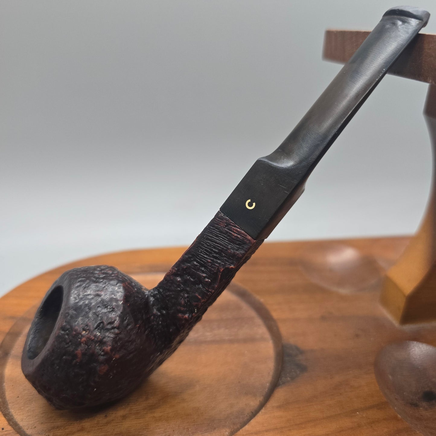 Old "Comoy's Sandblast" No 393 SQUAT BULLDOG 3-PIECE C MINT STUMMEL STEM DAMAGE
