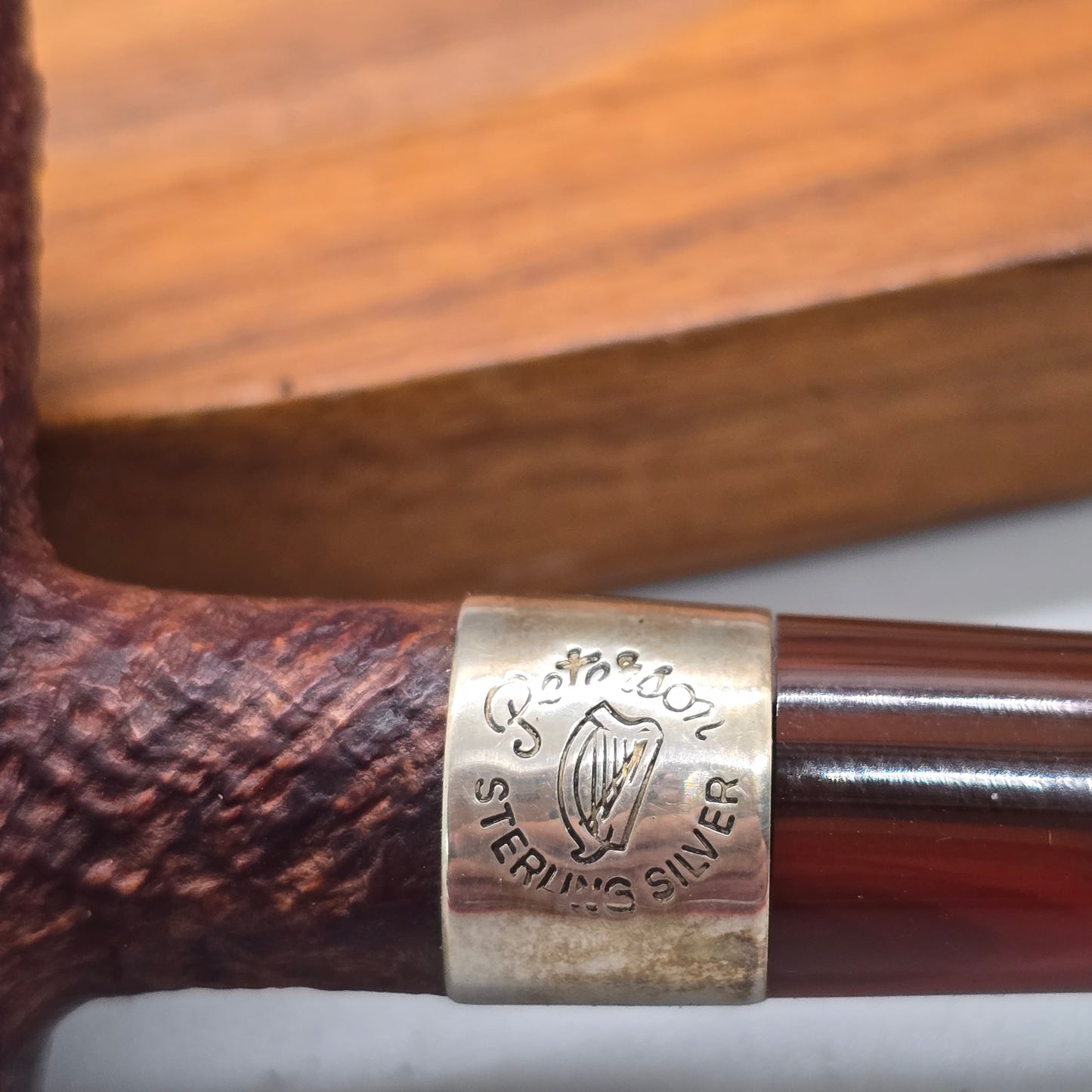Vtg Peterson's Irish Harp Shape 701 Poker Pipe Sterling Silver MINT! Ireland