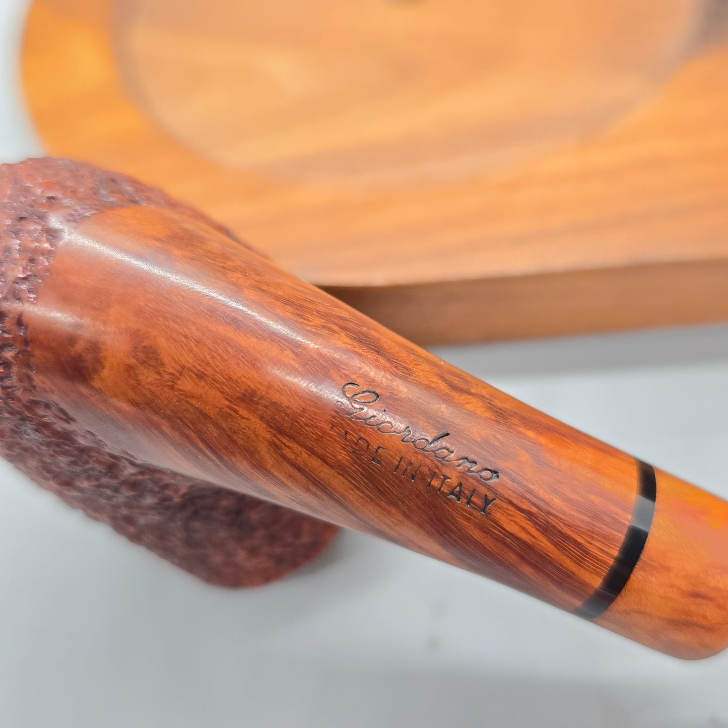 Old Giordano Lucca Bent Dublin Spigot Briar Pipe Near MINT READY TO SMOKE