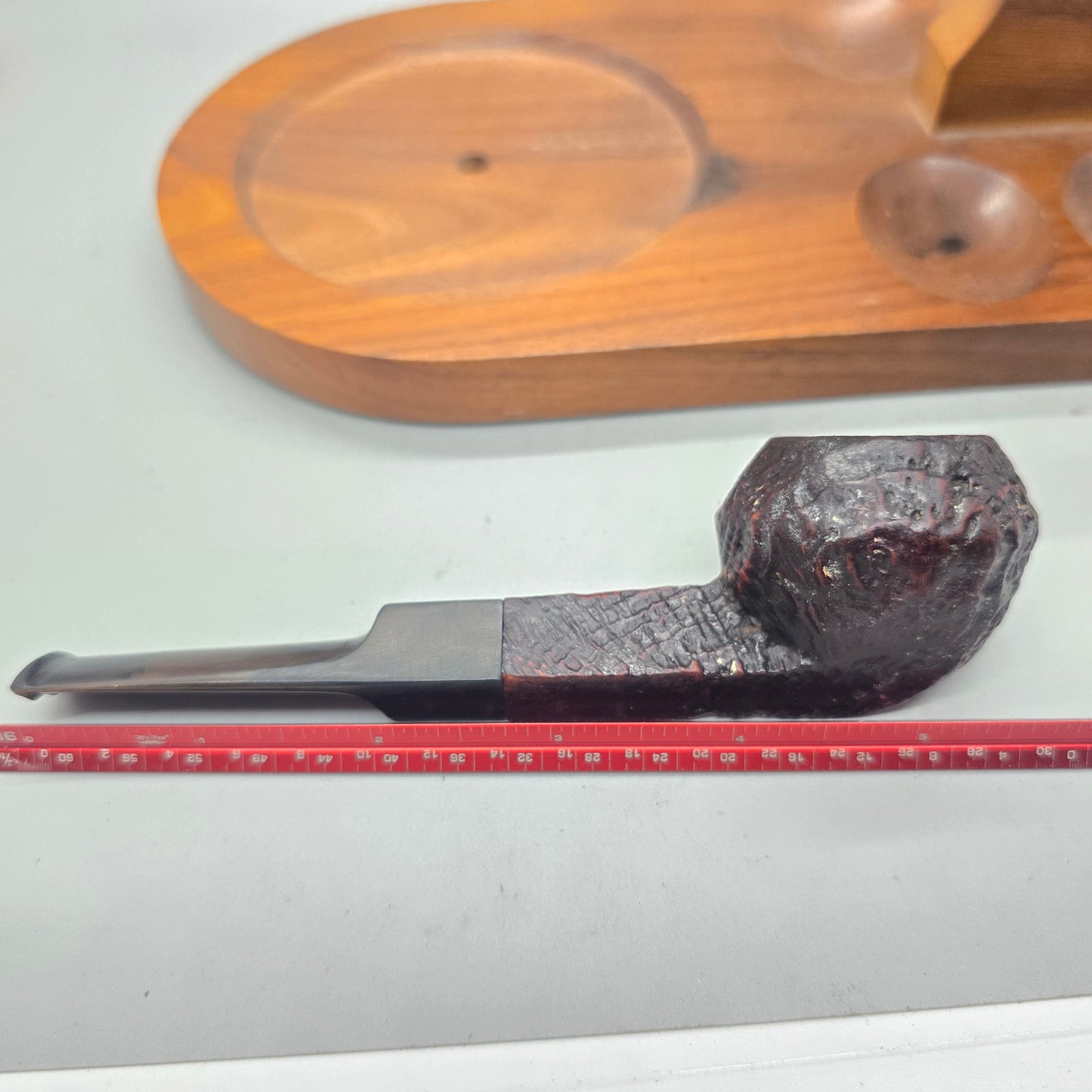 Old "Comoy's Sandblast" No 393 SQUAT BULLDOG 3-PIECE C MINT STUMMEL STEM DAMAGE