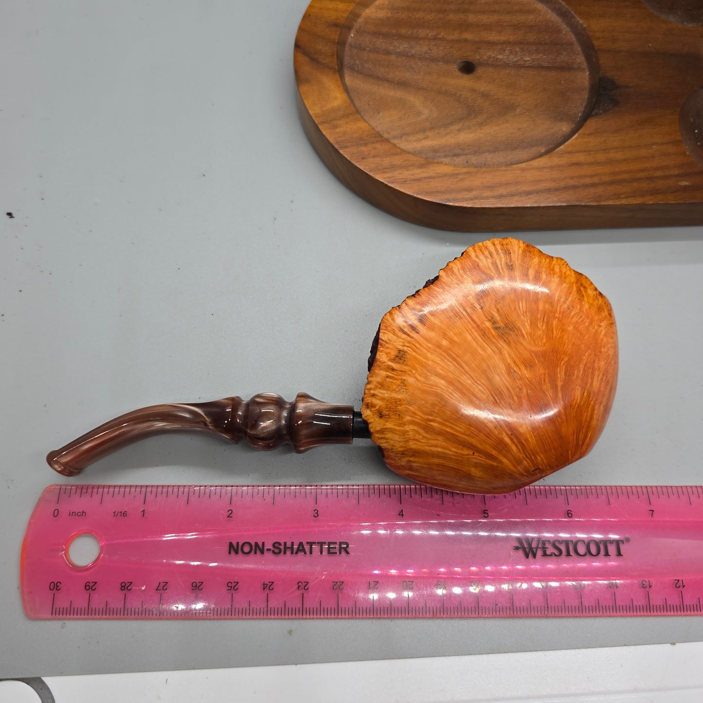 STRAIGHT GRAIN FAN BRIAR Smoking PIPE Don Florian 6667 FREEHAND Unsmoked!