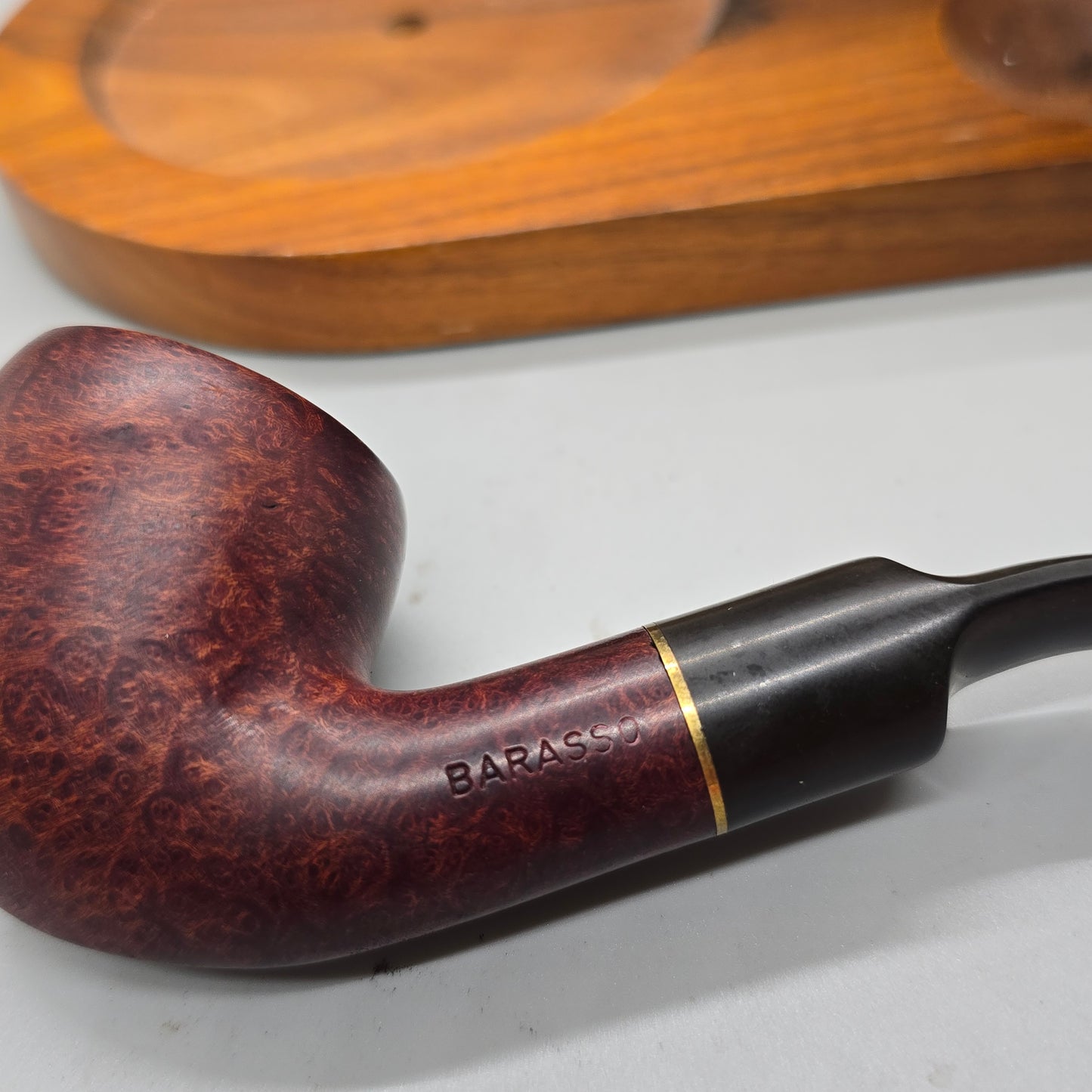 Vtg Barasso Italian Blowfish Estate Briar Tobacco Pipe Mint!