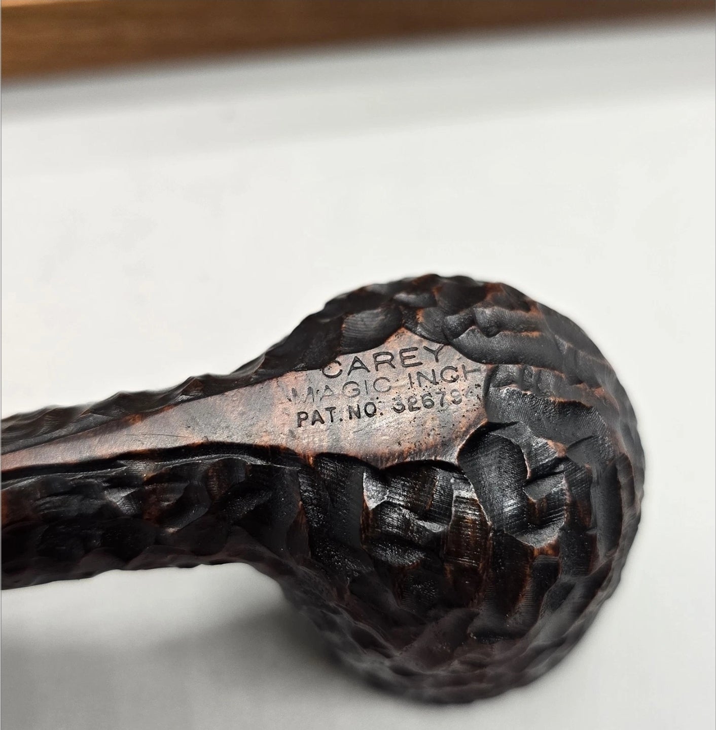 Rare CAREY Magic Inch RARE METAL Smoking Pipe Briar - PAT. 326794 Mint Clean