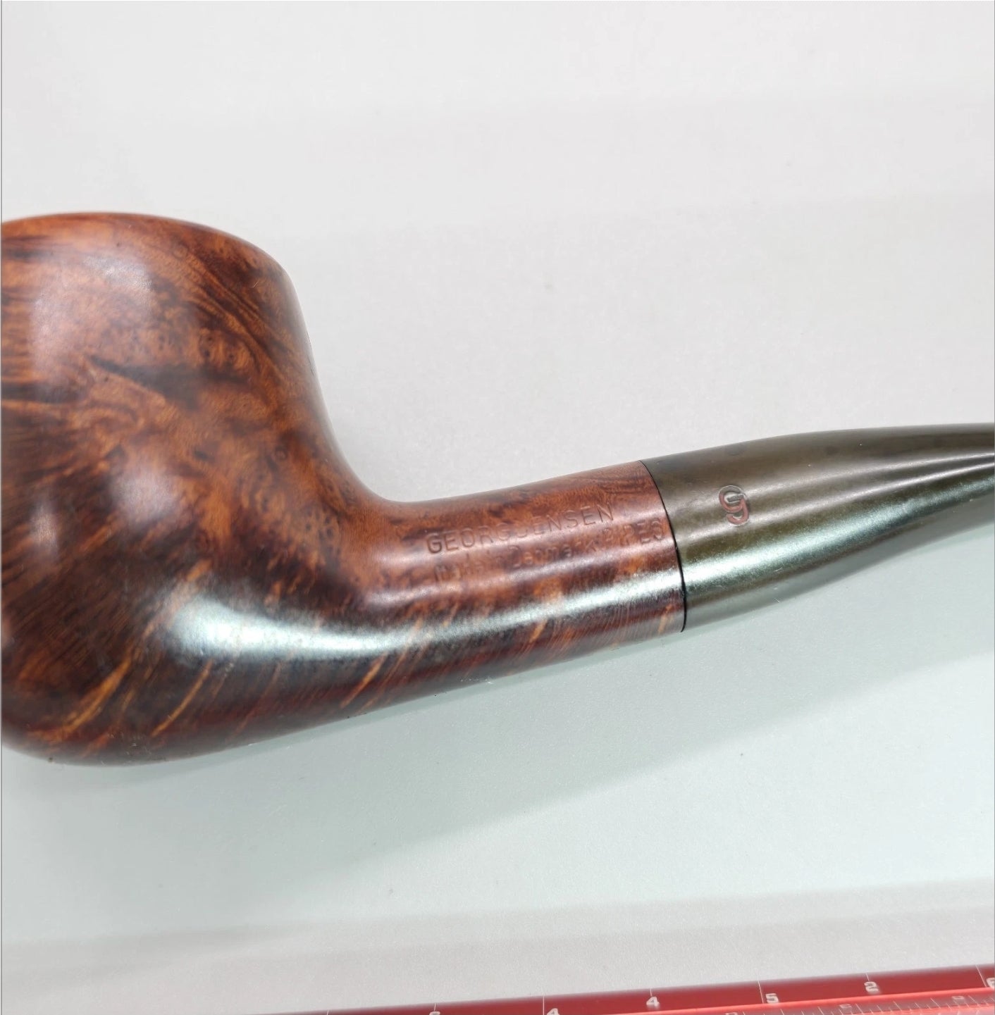 Old Georg Jensen "FIREFLAME" 91883 Denmark Blowfish Pipe Mint Clean ready to smoke