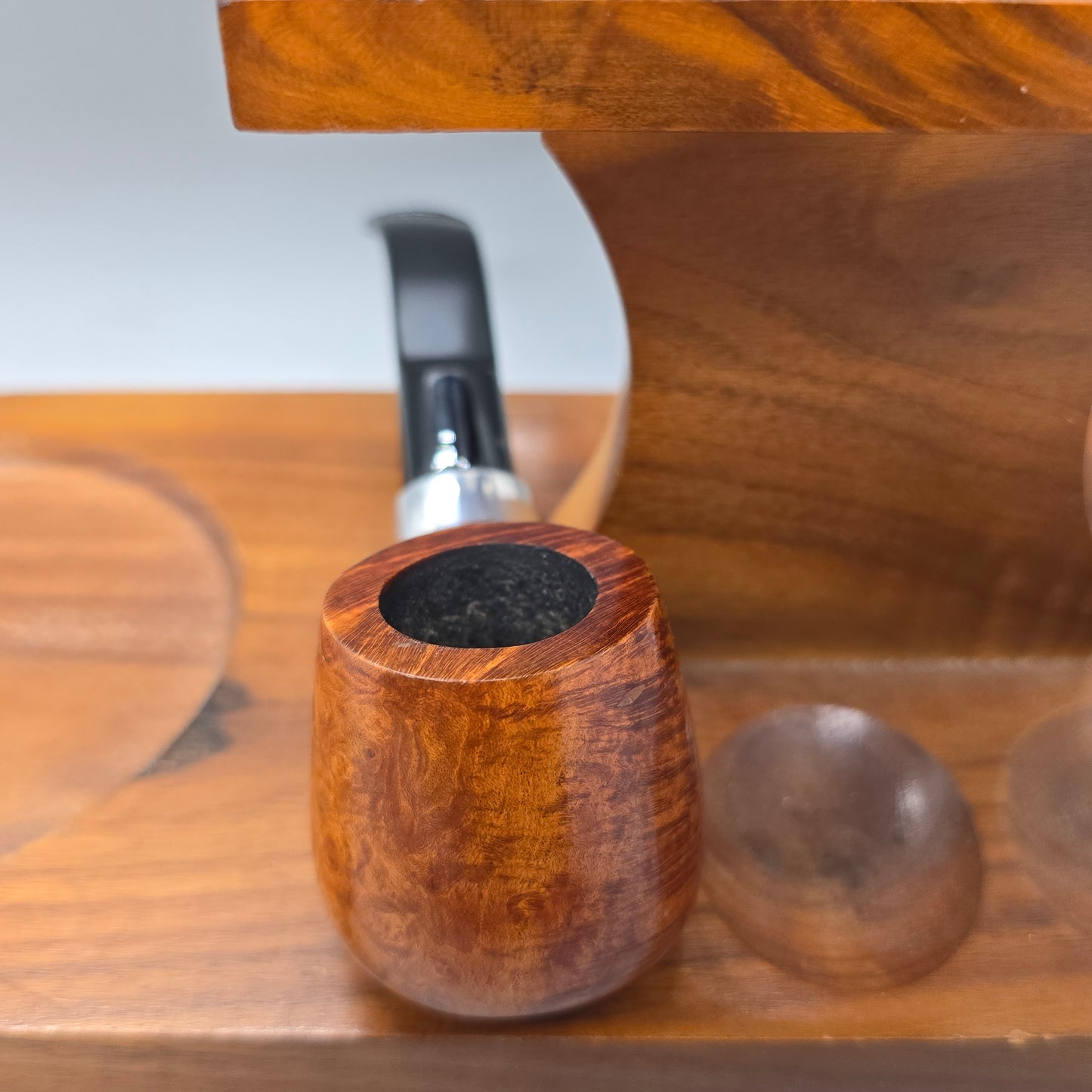GASPARINI bent Diplomat larger type tobacco pipe Mint