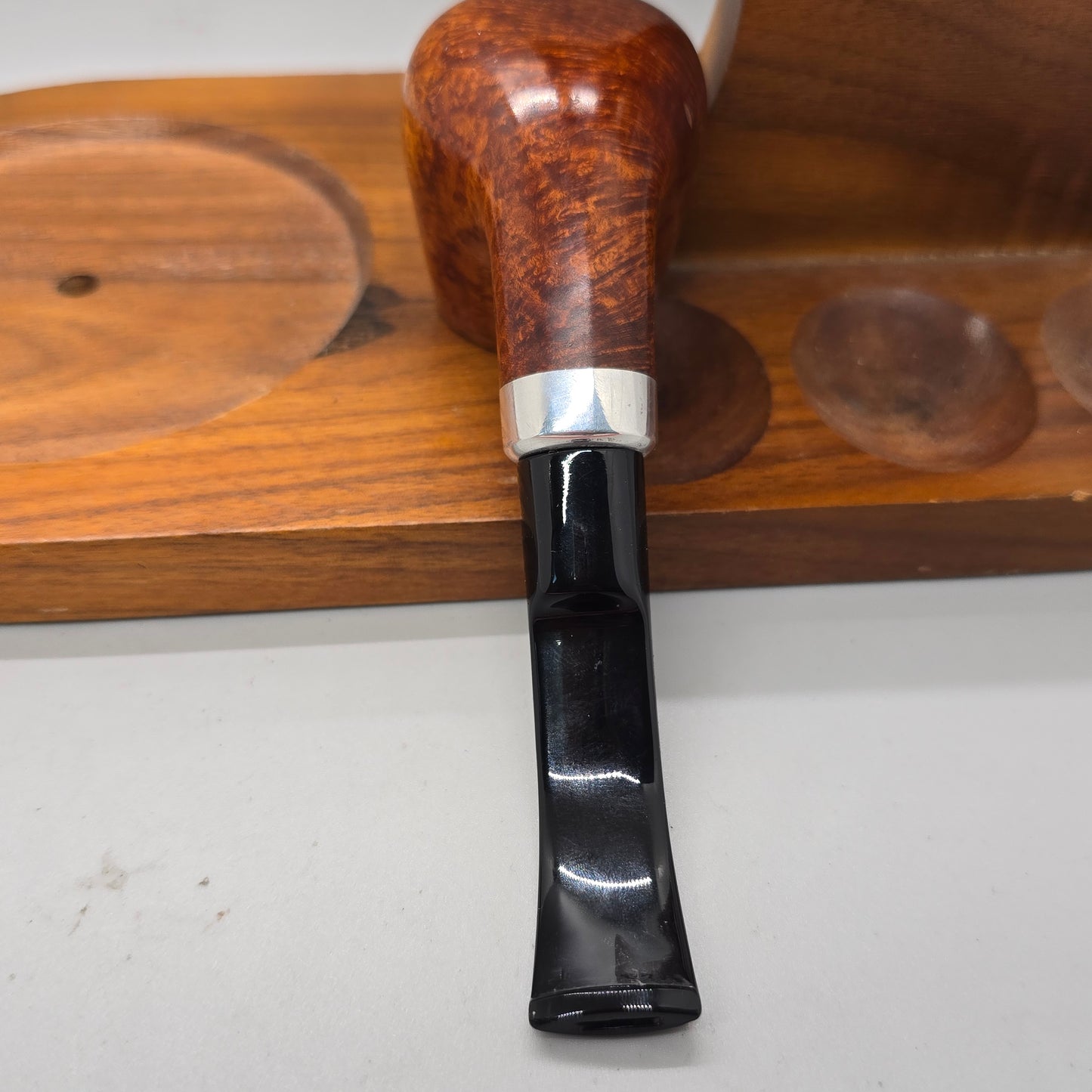 GASPARINI bent Diplomat larger type tobacco pipe Mint
