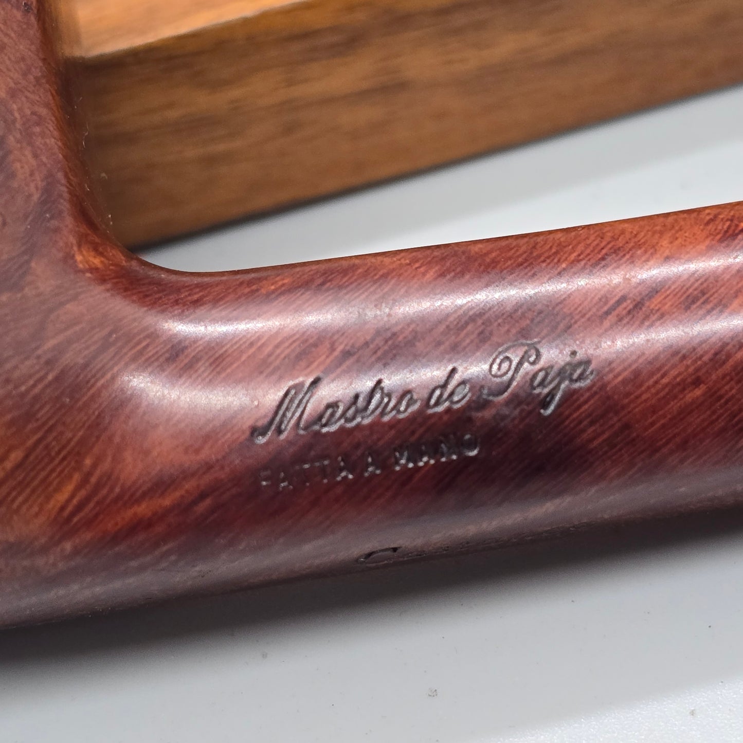 Vintage Mastro de Paja CASTANEA Poker Pipe (Italy) NEAR MINT, READY TO SMOKE