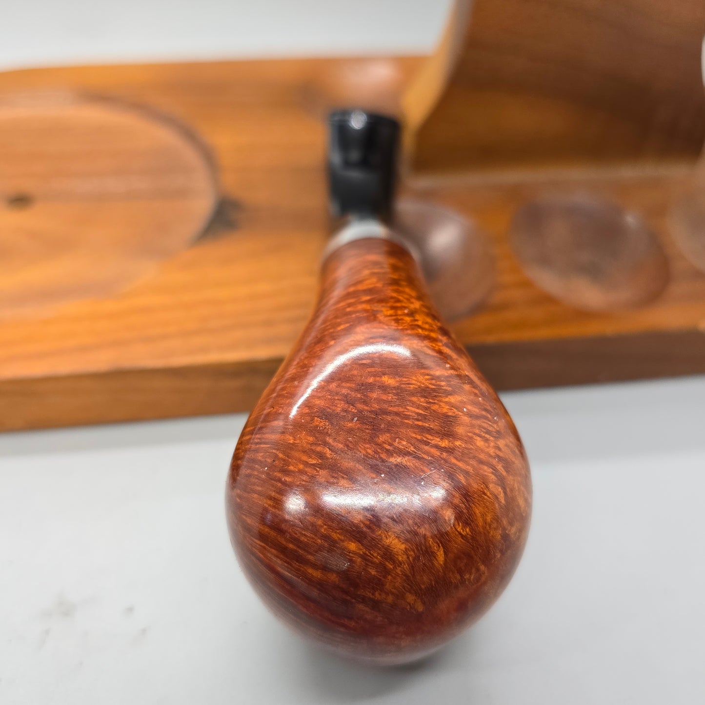 GASPARINI bent Diplomat larger type tobacco pipe Mint