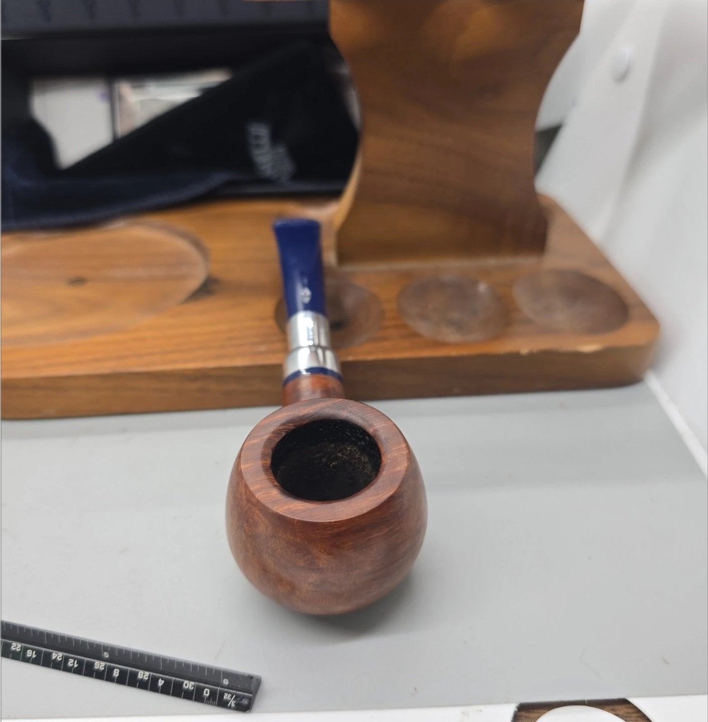 Savinelli Eleganza Smooth Natural Bent Billiard (315) 6mm Filter Pipe Near MINT