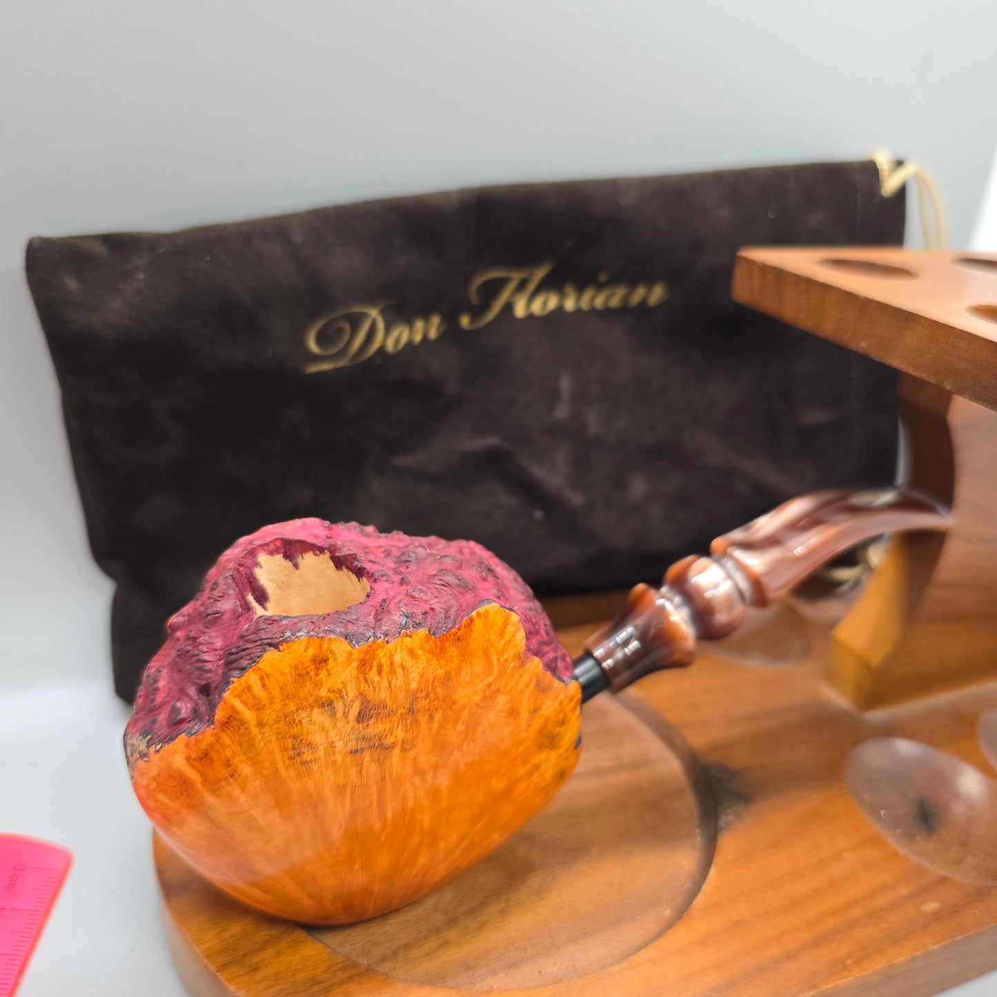 STRAIGHT GRAIN FAN BRIAR Smoking PIPE Don Florian 6667 FREEHAND Unsmoked!