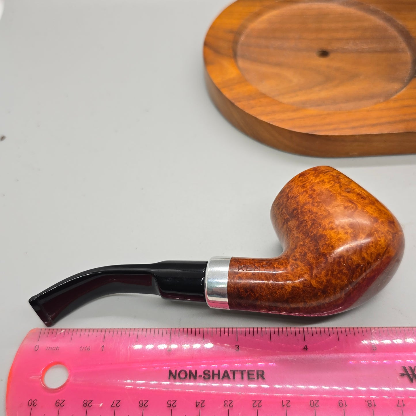 GASPARINI bent Diplomat larger type tobacco pipe Mint