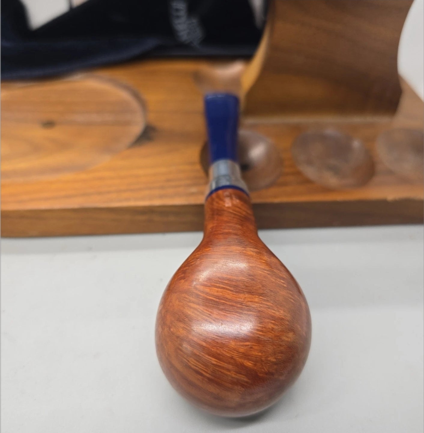 Savinelli Eleganza Smooth Natural Bent Billiard (315) 6mm Filter Pipe Near MINT