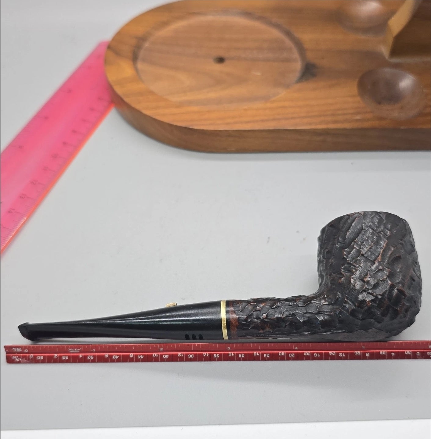 Rare CAREY Magic Inch RARE METAL Smoking Pipe Briar - PAT. 326794  Mint Clean
