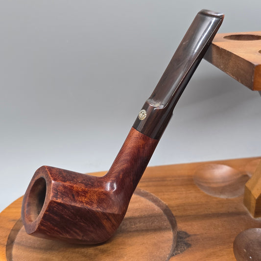 Vintage Mastro de Paja CASTANEA Poker Pipe (Italy) NEAR MINT, READY TO SMOKE