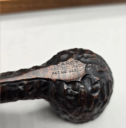 Rare CAREY Magic Inch RARE METAL Smoking Pipe Briar - PAT. 326794  Mint Clean
