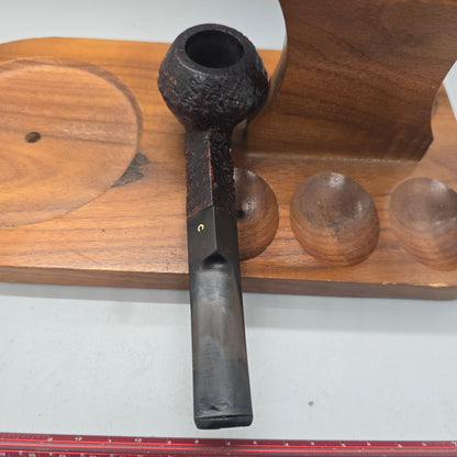 Old "Comoy's Sandblast" No 393 SQUAT BULLDOG 3-PIECE C MINT STUMMEL STEM DAMAGE