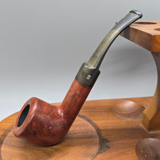 Vintage ROYAL STAR 401 Bent Billiard shape, briar pipe Near Mint, Ready To Smok